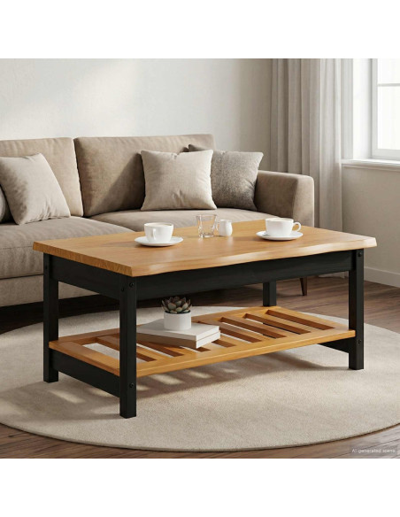 Tavolino da salotto EKAI Nero 100 x 60 x 45,5 cm