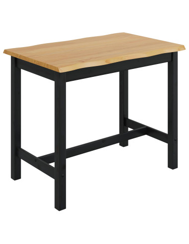 Tavolo Alto EKAI Nero 112 x 70 x 91 cm Legno Massello di Pino