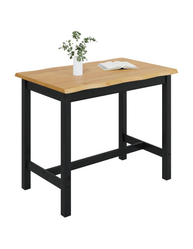 Tavolo Alto EKAI Nero 112 x 70 x 91 cm Legno Massello di Pino