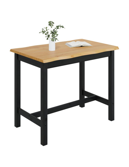 Tavolo Alto EKAI Nero 112 x 70 x 91 cm Legno Massello di Pino