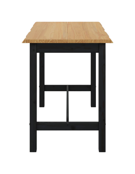 Tavolo Alto EKAI Nero 112 x 70 x 91 cm Legno Massello di Pino