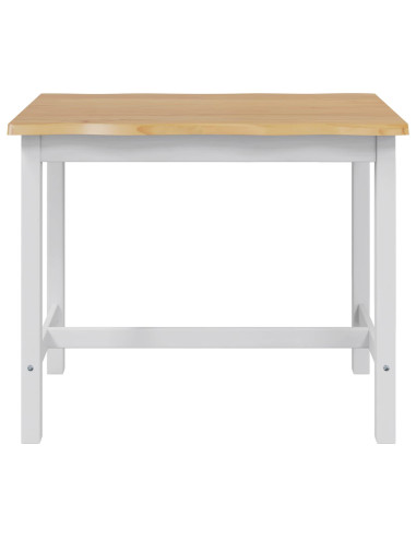 Tavolo Alto EKAI Bianco 112 x 70 x 91 cm Legno Massello di Pino