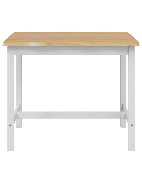 Tavolo Alto EKAI Bianco 112 x 70 x 91 cm Legno Massello di Pino