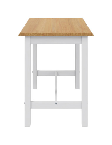 Tavolo Alto EKAI Bianco 112 x 70 x 91 cm Legno Massello di Pino