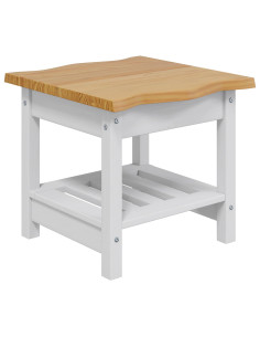 Tavolo laterale con lo scaffale EKAI Bianco 50 x 50 x 45,5 cm 2