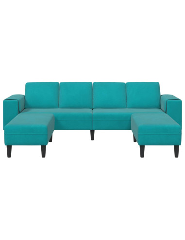 Divano per Soggiorno 3 pcs Turchese 250 x 188 x 76 cm
