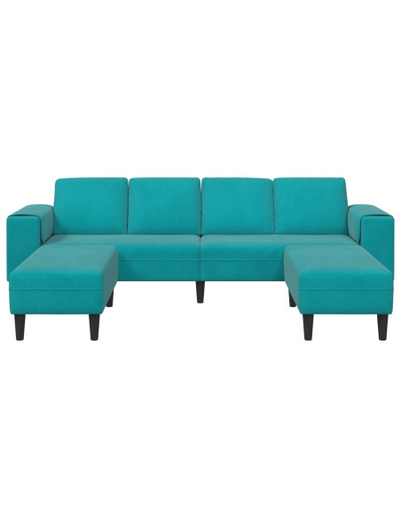Divano per Soggiorno 3 pcs Turchese 250 x 188 x 76 cm
