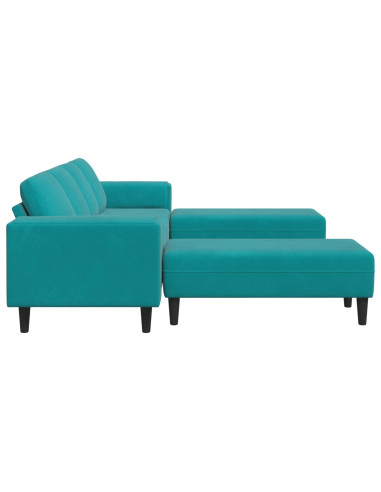 Divano per Soggiorno 3 pcs Turchese 250 x 188 x 76 cm