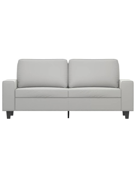Divano a 2 Posti Grigio Chiaro 140 cm in Tessuto Microfibra