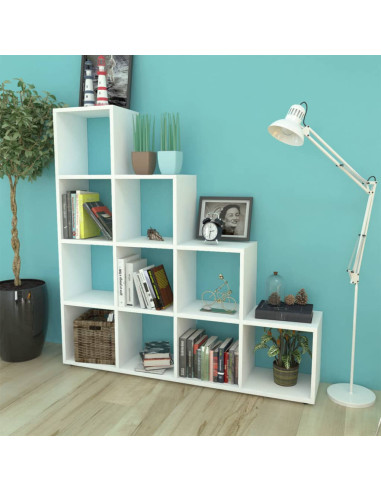 Libreria / Scaffale Espositore a Scala 142 cm Bianco