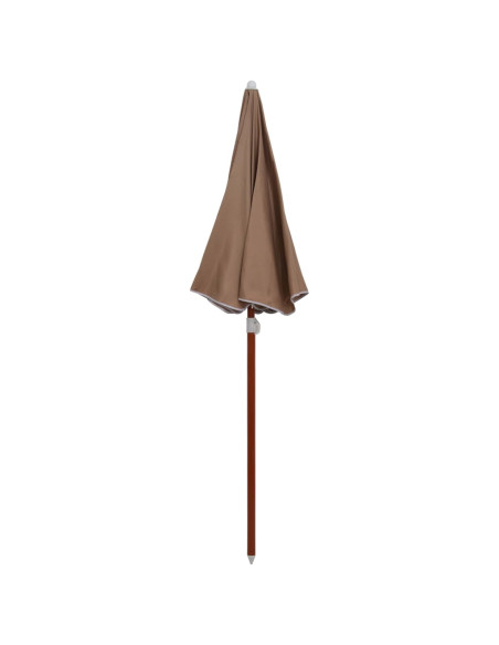 Ombrellone da Giardino con Palo in Acciaio 180 cm Tortora