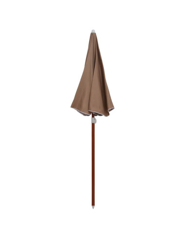 Ombrellone da Giardino con Palo in Acciaio 180 cm Tortora