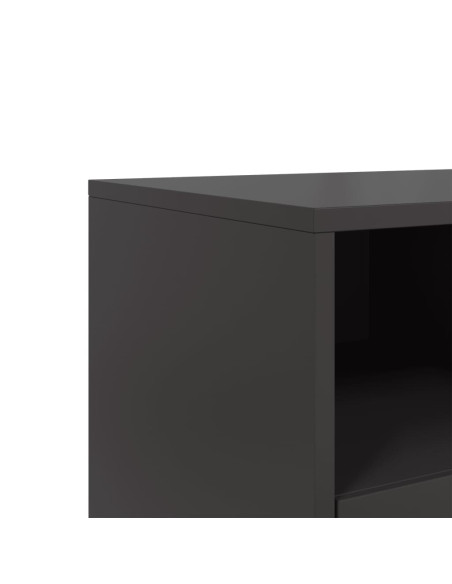 Mobile TV Nero 100,5x39x43,5 cm in Acciaio