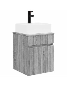Mobile Lavabo da Parete Sonoma grigio 39 x 41 x 62,5 cm
