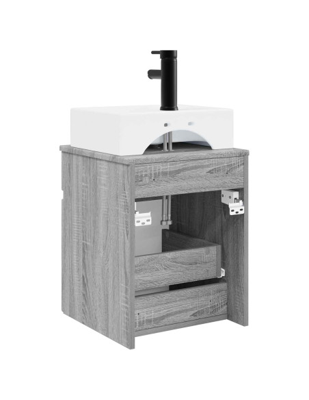 Mobile Lavabo da Parete Sonoma grigio 39 x 41 x 62,5 cm