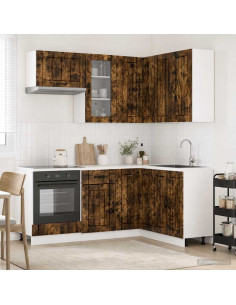 Unità Cucina LUCCA 8 pcs Rovere Fumo Legno ingegnerizzato