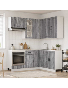 Unità Cucina LUCCA 8 pcs Sonoma grigio Legno ingegnerizzato