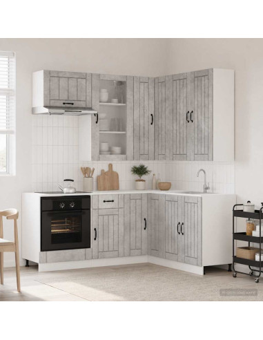 Unità Cucina LUCCA 8 pcs Grigio Cemento Legno ingegnerizzato
