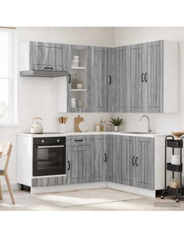 Unità Cucina LUCCA 8 pcs Sonoma grigio Legno ingegnerizzato