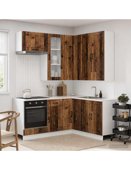 Unità Cucina LUCCA 8 pcs Legno antico Legno ingegnerizzato