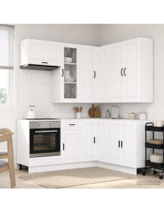 Unità Cucina PORTO 8 pcs Bianco Legno ingegnerizzato