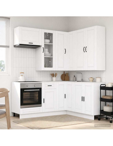 Unità Cucina PORTO 8 pcs Bianco Legno ingegnerizzato