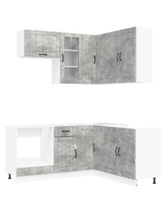Unità Cucina LUCCA 8 pcs Grigio Cemento Legno ingegnerizzato 2