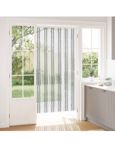 Tenda per insetti in chenille Grigio e Bianco 100 x 200 cm
