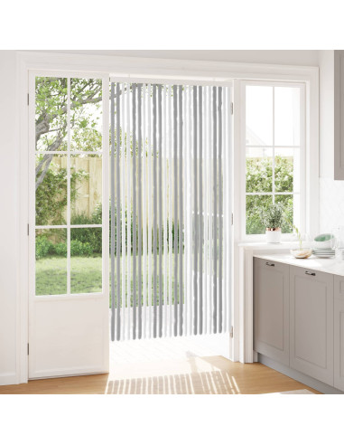 Tenda per insetti in chenille Grigio e Bianco 100 x 200 cm