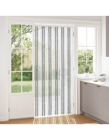 Tenda per insetti in chenille Grigio e Bianco 100 x 220 cm