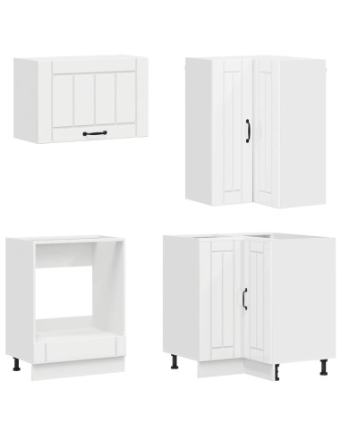 Unità Cucina LUCCA 8 pcs Bianco Lucido Legno ingegnerizzato
