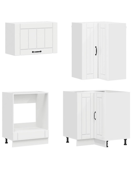 Unità Cucina LUCCA 8 pcs Bianco Lucido Legno ingegnerizzato