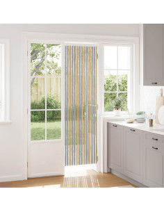 Tenda per insetti in chenille Grigio e Beige 56 x 200 cm