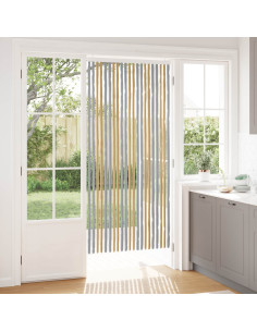 Tenda per insetti in chenille Grigio e Beige 90 x 200 cm