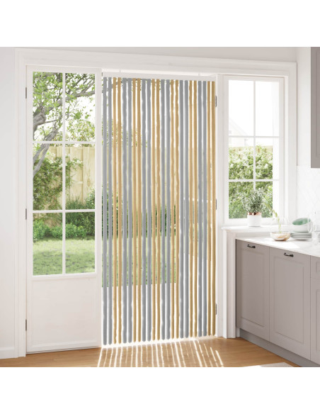 Tenda per insetti in chenille Grigio e Beige 100 x 220 cm