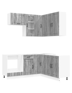 Unità Cucina LUCCA 8 pcs Sonoma grigio Legno ingegnerizzato 2