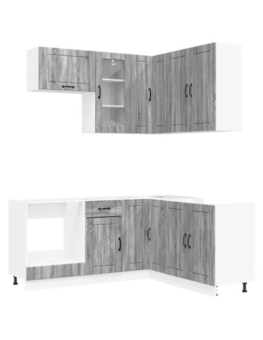 Unità Cucina LUCCA 8 pcs Sonoma grigio Legno ingegnerizzato