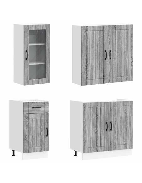 Unità Cucina LUCCA 8 pcs Sonoma grigio Legno ingegnerizzato