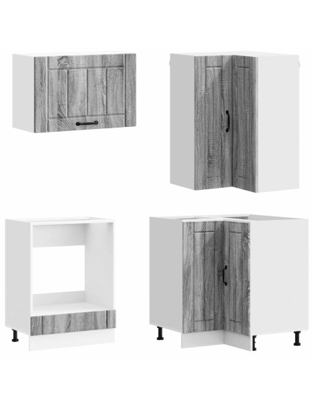 Unità Cucina LUCCA 8 pcs Sonoma grigio Legno ingegnerizzato