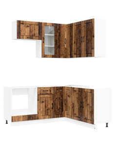Unità Cucina LUCCA 8 pcs Legno antico Legno ingegnerizzato 2
