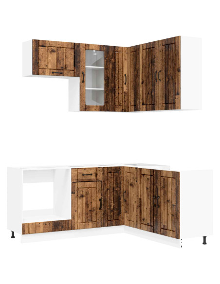 Unità Cucina LUCCA 8 pcs Legno antico Legno ingegnerizzato