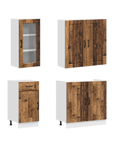 Unità Cucina LUCCA 8 pcs Legno antico Legno ingegnerizzato
