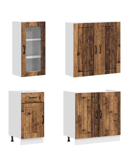 Unità Cucina LUCCA 8 pcs Legno antico Legno ingegnerizzato