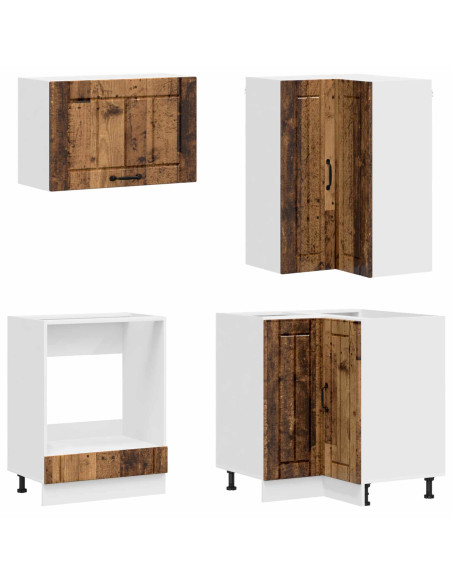 Unità Cucina LUCCA 8 pcs Legno antico Legno ingegnerizzato