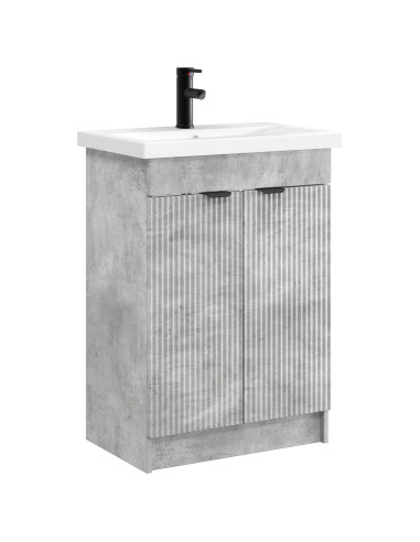 Set di mobili per il bagno Grigio Cemento 56 x 37,5 x 81 cm