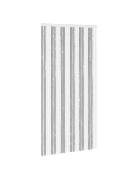 Tenda per insetti in chenille Grigio e Bianco 100 x 200 cm