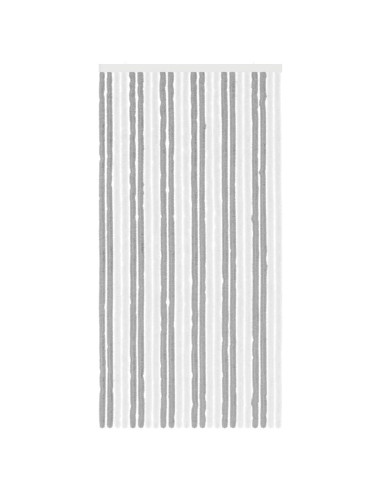 Tenda per insetti in chenille Grigio e Bianco 100 x 200 cm