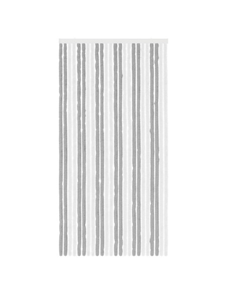 Tenda per insetti in chenille Grigio e Bianco 100 x 200 cm