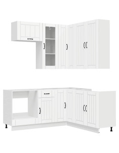 Unità Cucina LUCCA 8 pcs Bianco Legno ingegnerizzato 2