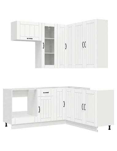 Unità Cucina LUCCA 8 pcs Bianco Legno ingegnerizzato